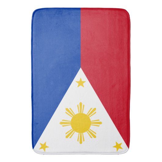 フィリピン国旗を掲げた大浴場 バスマット (正面縦)
