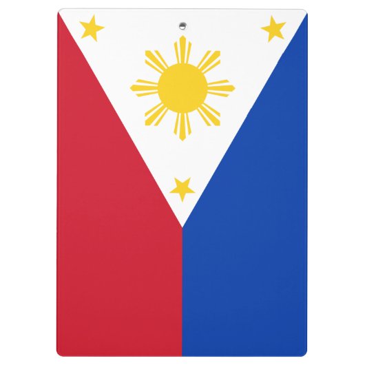 フィリピン国旗を掲げた愛国的なクリップボード クリップボード (裏面)