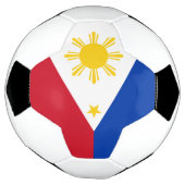 フィリピン国旗を掲げた愛国的なサッカーボール サッカーボール (回転)