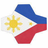 フィリピン国旗を掲げた愛国的なサッカーボール サッカーボール (フラット)