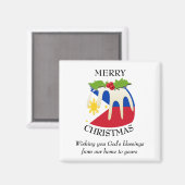 フィリピン国旗クリスマスプリン マグネット (正面/裏面)