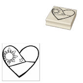 フィリピン国旗ハートアートフィリピーノプライドピネー ラバースタンプ (押印)