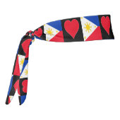 フィリピン国旗ハートラブパターンフィリピンプライド タイヘッドバンド (回転270)