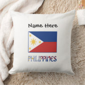 フィリピン国旗パーソナライズされた クッション (ブランケット)