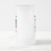 フィリピン国旗パーソナライズされた フロストグラスビールジョッキ (中央)