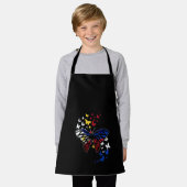 フィリピン国旗フィリピン人フィリピンバタフライ エプロン (着用した状態)
