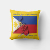 フィリピン国旗フィリピン聖なる書物、 経典カスタムイエロー クッション (正面)