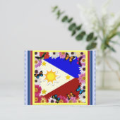 フィリピン国旗掲示板 ポストカード (スタンド正面)