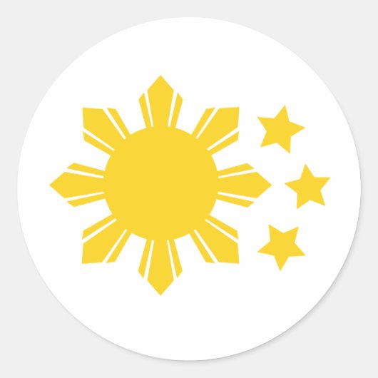 フィリピン国旗誇りを持った-フィリピン人! ラウンドシール (正面)