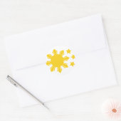 フィリピン国旗誇りを持った-フィリピン人! ラウンドシール (封筒)