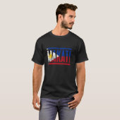 フィリピン国旗誇りを持ったANを持つマカティ Tシャツ (正面フル)