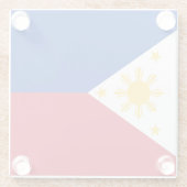 フィリピン国旗 ガラスコースター (裏面)