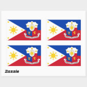 フィリピン国旗・コート・オブ・アームズ、フィリピン国旗 長方形シール (シート)