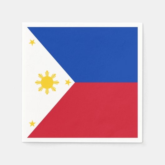 フィリピン国旗 スタンダードカクテルナプキン (正面)