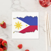 フィリピン国旗 スタンダードカクテルナプキン (インサイチュ)