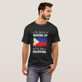 フィリピン国旗 フィリピンで目覚める Tシャツ (正面フル)