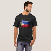 フィリピン国旗、フィリピンの地図と用途 Tシャツ (正面フル)