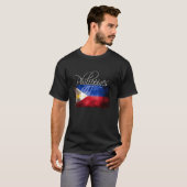 フィリピン国旗、フィリピンの地図と用途 Tシャツ (正面フル)