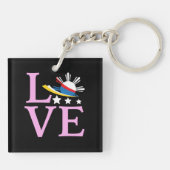 フィリピン国旗 - フィリピーナ ピンク ラブ キーホルダー (裏面)