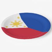 フィリピン国旗 ペーパープレート (アングル)