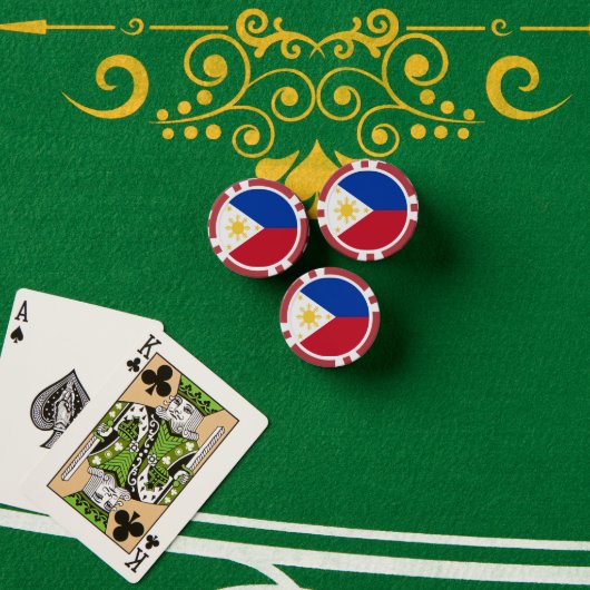 フィリピン国旗 ポーカーチップ (ポーカーテーブル (スタック))