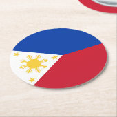 フィリピン国旗 ラウンドペーパーコースター (アングル)
