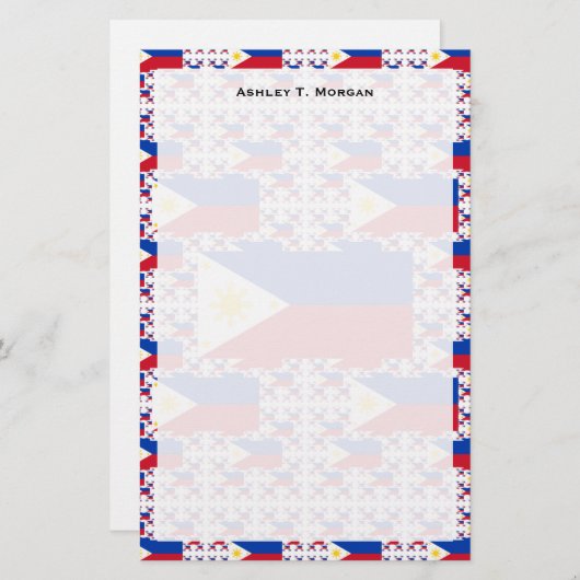 フィリピン国旗（複数の層） 便箋 (正面/裏面)