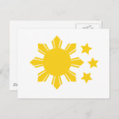 フィリピン国旗 – 誇りを持ったフィリピン人! ポストカード (正面/裏面)