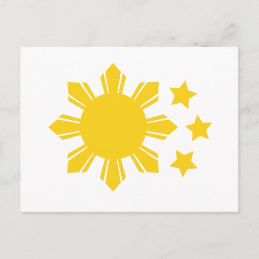 フィリピン国旗 – 誇りを持ったフィリピン人! ポストカード (正面)