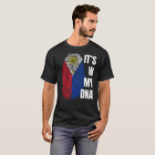フィリピン国旗Dna指紋フィリピン Tシャツ (正面フル)