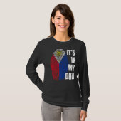 フィリピン国旗Dna指紋フィリピン Tシャツ (正面フル)