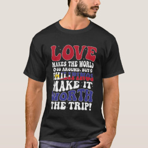フィリピン国旗Men & Women Cute Til Philipinos Tシャツ