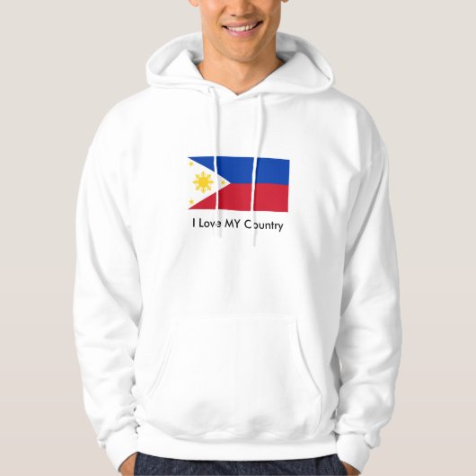 フィリピン国旗Zazzle I Love MY パーカ (正面)