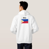 フィリピン国旗Zazzle I Love MY パーカ (裏面フル)