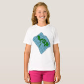 フィリピン地図 Girls Tシャツ (正面フル)