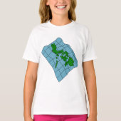 フィリピン地図 Girls Tシャツ (正面)