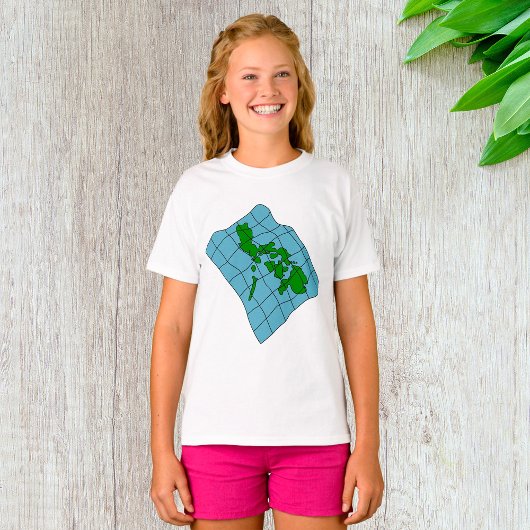 フィリピン地図 Girls Tシャツ