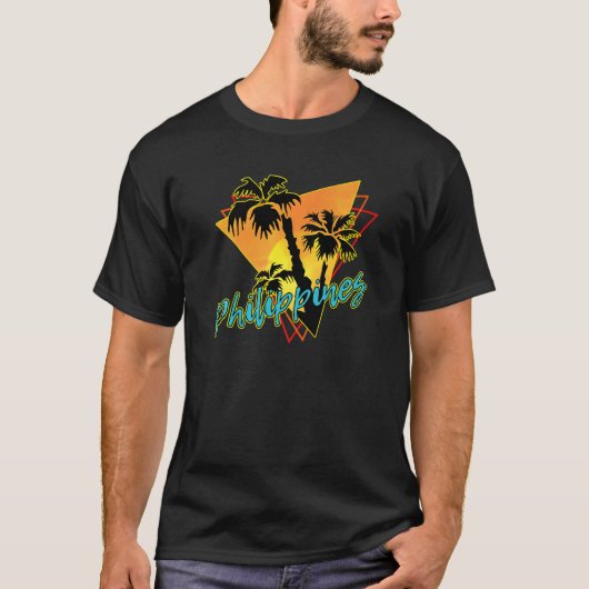 フィリピン女性 フィリピン人 プライド 国旗 島 Tシャツ (正面)