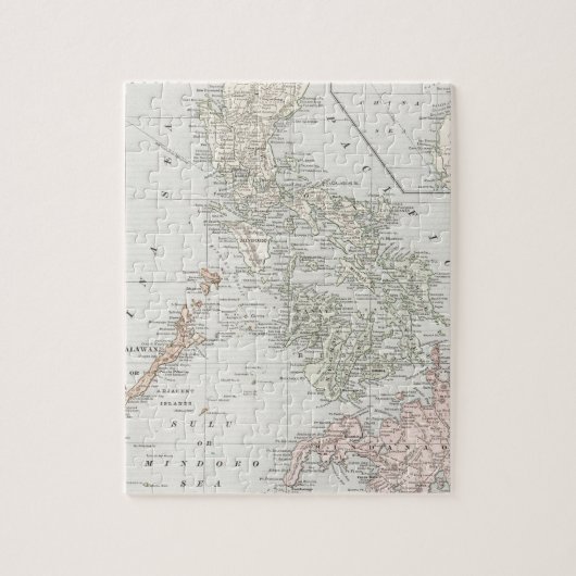 フィリピン島(1901年)のヴィンテージの地図 ジグソーパズル (縦)