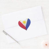 フィリピン愛フラッグプライドハートシール ハートシール (封筒)