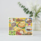 フィリピン料理/フィリピン人心地よい食品 ポストカード (スタンド正面)