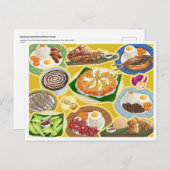 フィリピン料理/フィリピン人心地よい食品 ポストカード (正面/裏面)