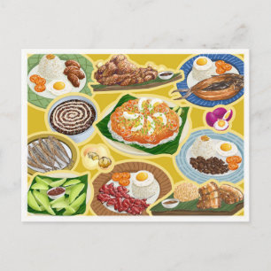 フィリピン料理/フィリピン人心地よい食品 ポストカード