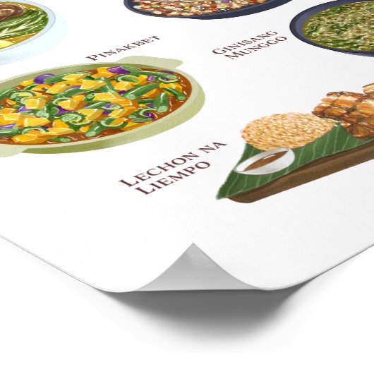 フィリピン料理 ポスター (角)