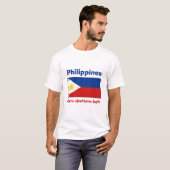 フィリピン旗+地図+テキストTシャツ Tシャツ (正面フル)