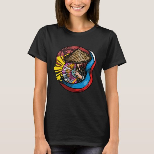 フィリピン日日本の本国旗 Tシャツ (正面)