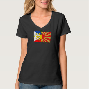 フィリピン日本の日本国旗Fr Tシャツ