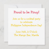 フィリピン独立記念日の招待状 招待状 (裏面)