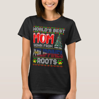 フィリピン生まれの世界で一番のママ クリスマスギフト Tシャツ