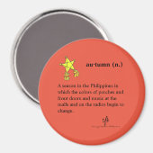 フィリピン秋のサークル マグネット (正面/裏面)